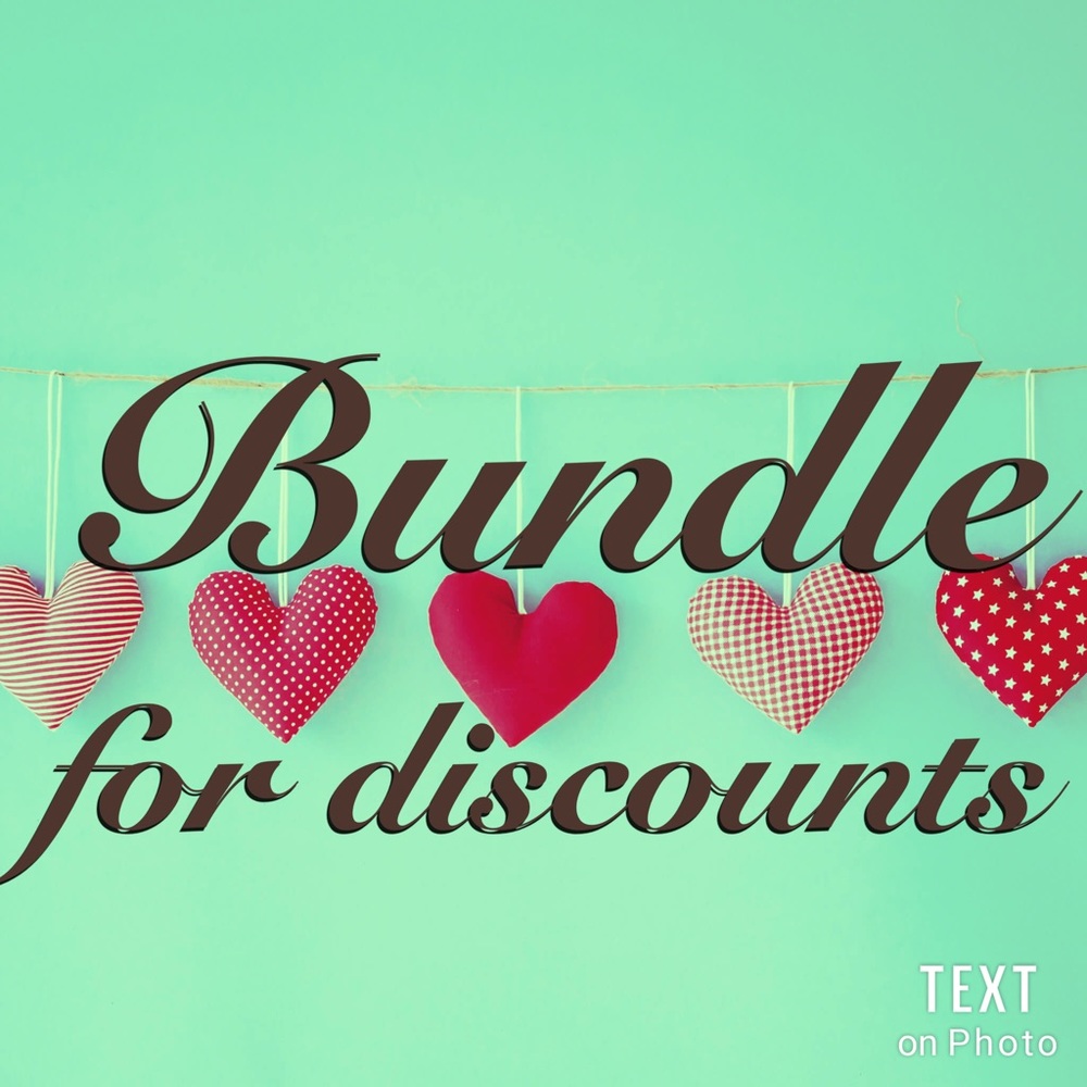 Bundle and save! Get discounts AND only 1 shipping